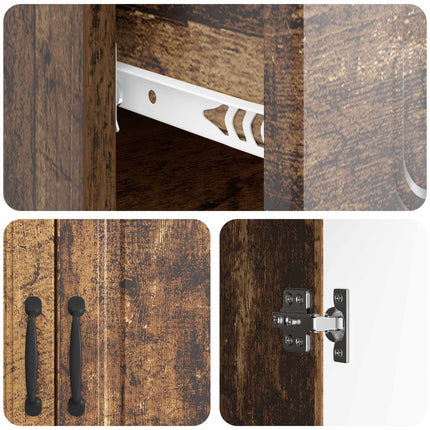 Sideboard Gammalt trä 66 x 34,5 x 87 cm Konstruerat trä