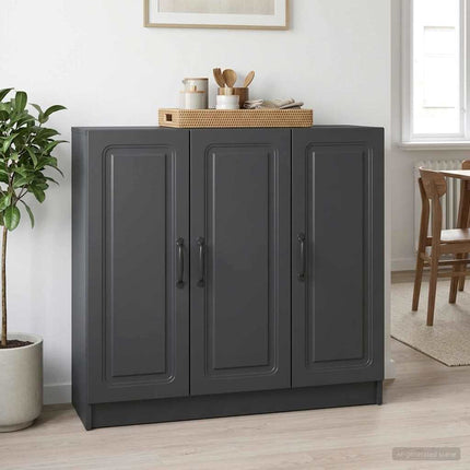 Sideboard Svart 89 x 34,5 x 77 cm Konstruerat trä