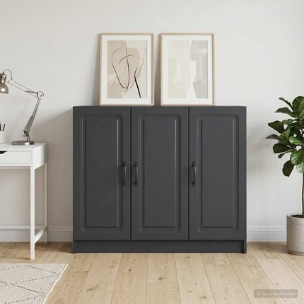 Sideboard Svart 89 x 34,5 x 77 cm Konstruerat trä
