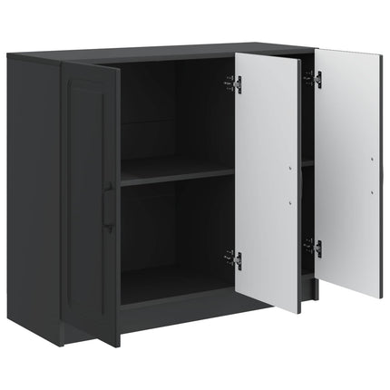 Sideboard Svart 89 x 34,5 x 77 cm Konstruerat trä