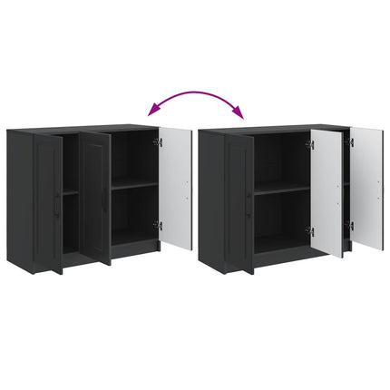 Sideboard Svart 89 x 34,5 x 77 cm Konstruerat trä
