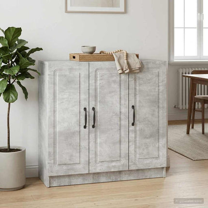 Sideboard Betonggrå 89 x 34,5 x 77 cm Konstruerat trä