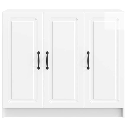 Sideboard Vit högglans 89 x 34,5 x 77 cm Konstruerat trä