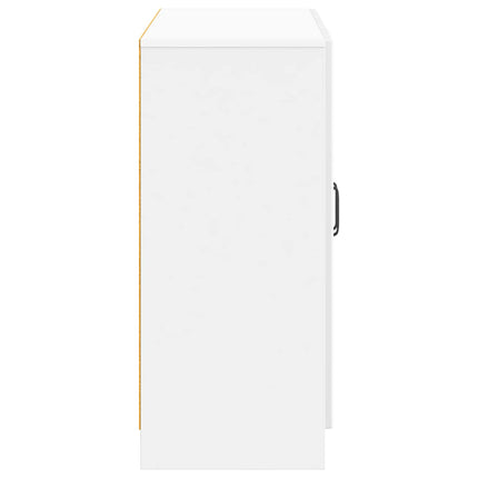Sideboard Vit högglans 89 x 34,5 x 77 cm Konstruerat trä