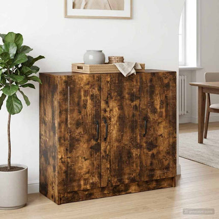 Sideboard Rökt ek 89 x 34,5 x 77 cm Konstruerat trä