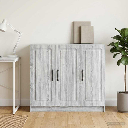 Sideboard Grå sonoma-ek 89 x 34,5 x 77 cm Konstruerat trä