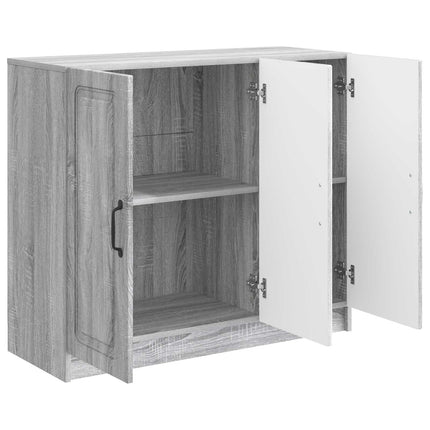Sideboard Grå sonoma-ek 89 x 34,5 x 77 cm Konstruerat trä