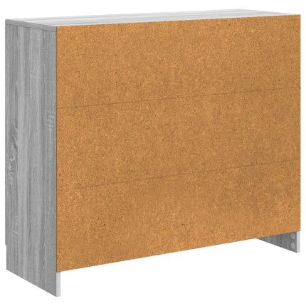 Sideboard Grå sonoma-ek 89 x 34,5 x 77 cm Konstruerat trä