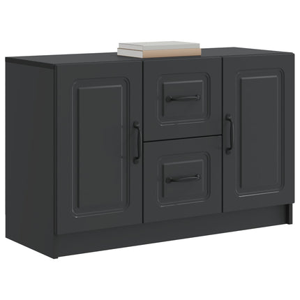 Sideboard med låda Svart 89 x 34,5 x 57 cm Konstruerat trä