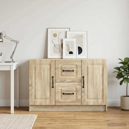 Sideboard med låda Sonoma-ek 89 x 34,5 x 57 cm Konstruerat trä