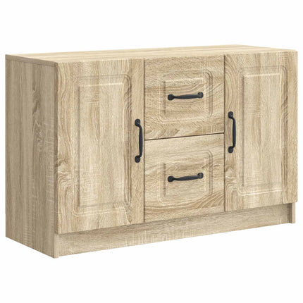 Sideboard med låda Sonoma-ek 89 x 34,5 x 57 cm Konstruerat trä