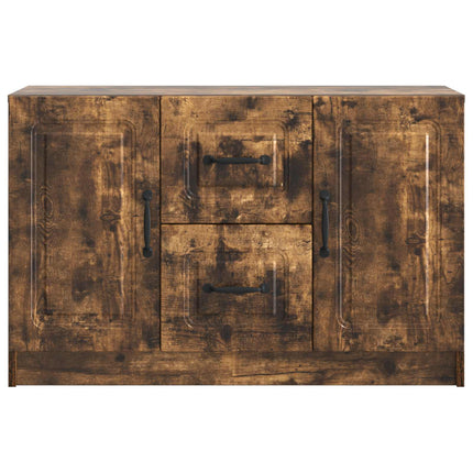 Sideboard med låda Rökt ek 89 x 34,5 x 57 cm Konstruerat trä