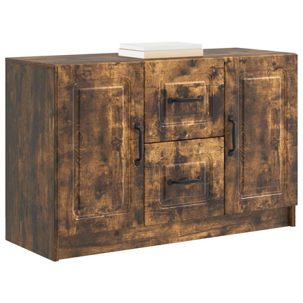 Sideboard med låda Rökt ek 89 x 34,5 x 57 cm Konstruerat trä