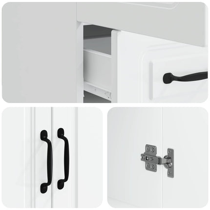 Sideboard Vit 66 x 34,5 x 92 cm Konstruerat trä
