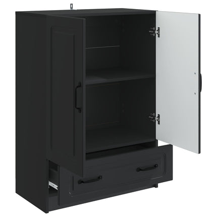 Sideboard med låda Svart 66 x 34,5 x 92 cm Konstruerat trä