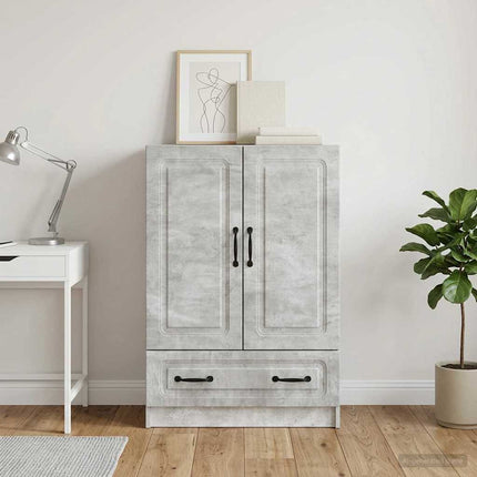 Sideboard med låda Betonggrå 66 x 34,5 x 92 cm Konstruerat trä