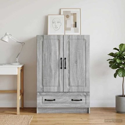 Sideboard Grå sonoma-ek 66 x 34,5 x 92 cm Konstruerat trä