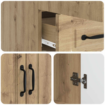 Sideboard Artisan-ek 66 x 34,5 x 92 cm Konstruerat trä