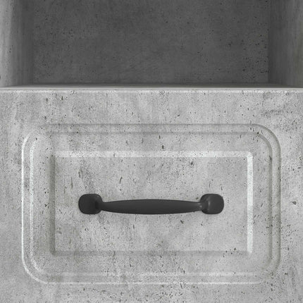 TV-skåp med låda Betonggrå 102 x 34,5 x 47 cm Konstruerat trä