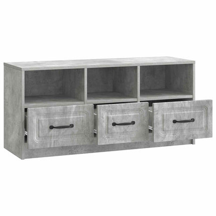 TV-skåp med låda Betonggrå 102 x 34,5 x 47 cm Konstruerat trä
