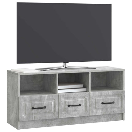 TV-skåp med låda Betonggrå 102 x 34,5 x 47 cm Konstruerat trä