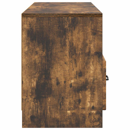 TV-skåp med låda Rökt ek 102 x 34,5 x 47 cm Konstruerat trä