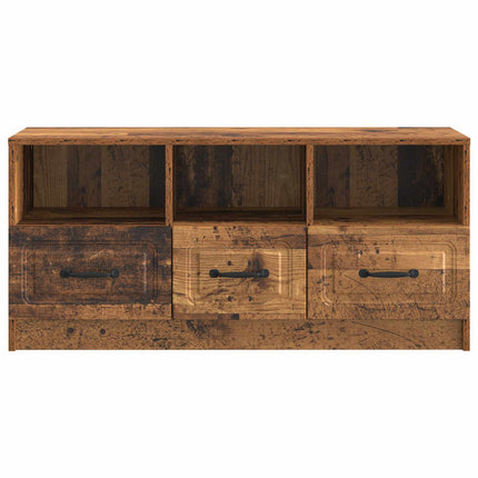 TV-skåp med låda Gammalt trä 102 x 34,5 x 47 cm Konstruerat trä