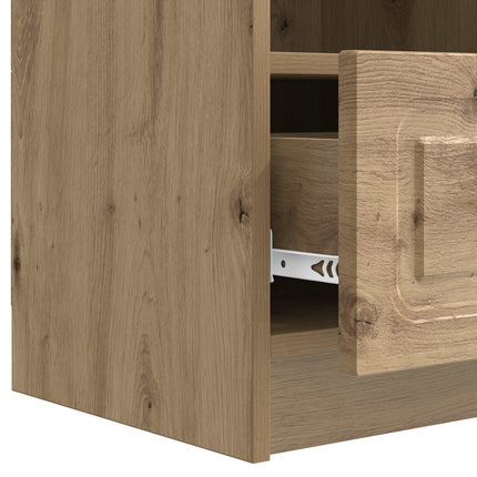 TV-skåp med låda Artisan-ek 102 x 34,5 x 47 cm Konstruerat trä