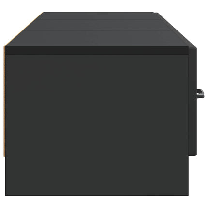TV-skåp med låda Svart 147 x 34,5 x 27 cm Konstruerat trä