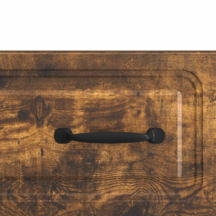 TV-skåp med låda Rökt ek 147 x 34,5 x 27 cm Konstruerat trä