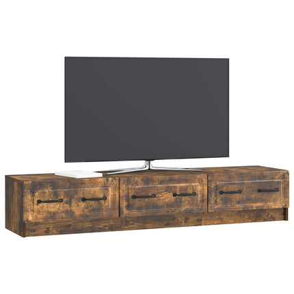 TV-skåp med låda Rökt ek 147 x 34,5 x 27 cm Konstruerat trä