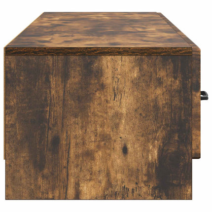 TV-skåp med låda Rökt ek 147 x 34,5 x 27 cm Konstruerat trä