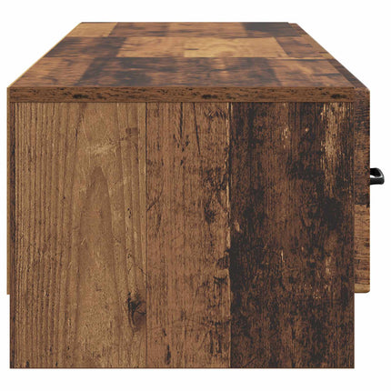 TV-skåp med låda Gammalt trä 147 x 34,5 x 27 cm Konstruerat trä