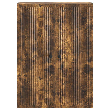 Väggmonterat skåp Rökt ek 66 x 34,5 x 90 cm Konstruerat trä
