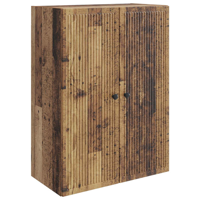 Väggmonterat skåp Gammalt trä 66 x 34,5 x 90 cm Konstruerat trä