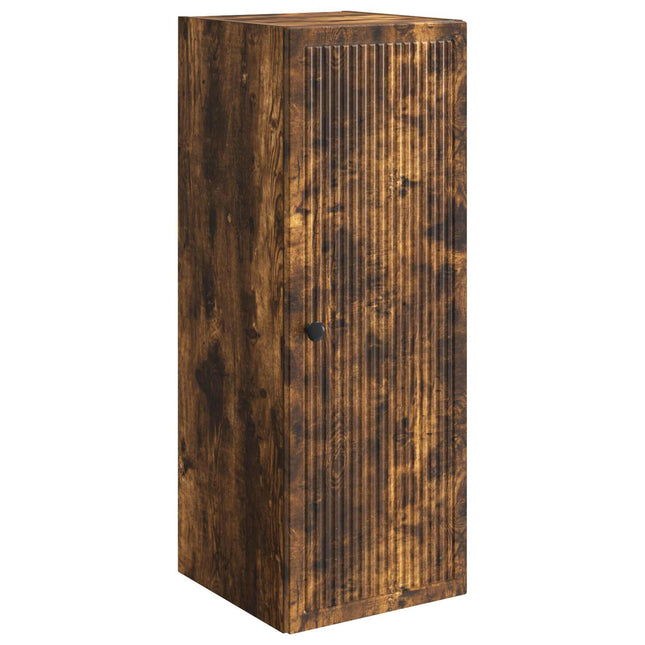 Väggmonterat skåp Rökt ek 33 x 34,5 x 90 cm Konstruerat trä