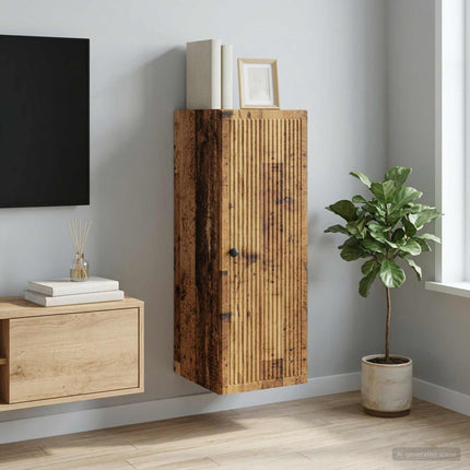 Väggmonterat skåp Gammalt trä 33 x 34,5 x 90 cm Konstruerat trä