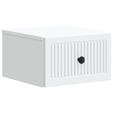 Väggmonterat Sängbord med låda 2 pcs Vit 33 x 34,5 x 20 cm