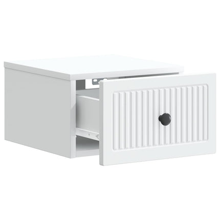 Väggmonterat Sängbord med låda 2 pcs Vit 33 x 34,5 x 20 cm