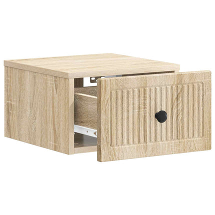 Väggmonterat Sängbord 2 pcs Sonoma-ek 33 x 34,5 x 20 cm