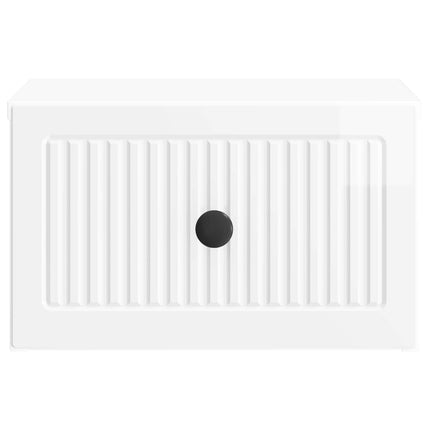 Väggmonterat Sängbord 2 pcs Vit högglans 33 x 34,5 x 20 cm