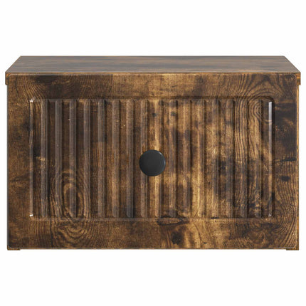 Väggmonterat Sängbord med låda 2 pcs Rökt ek 33 x 34,5 x 20 cm
