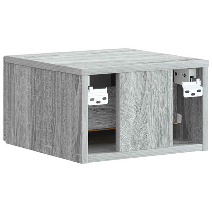 Väggmonterat Sängbord 2 pcs Grå sonoma-ek 33 x 34,5 x 20 cm
