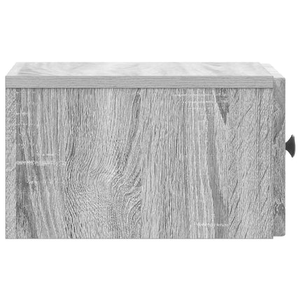 Väggmonterat Sängbord 2 pcs Grå sonoma-ek 33 x 34,5 x 20 cm