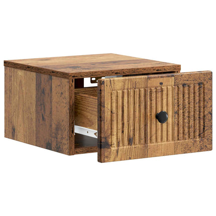 Väggmonterat Sängbord 2 pcs Gammalt trä 33 x 34,5 x 20 cm