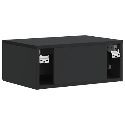 Nattduksbord 2 pcs Svart 49 x 34,5 x 20 cm Konstruerat trä