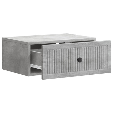 Nattduksbord 2 pcs Betonggrå 49 x 34,5 x 20 cm Konstruerat trä