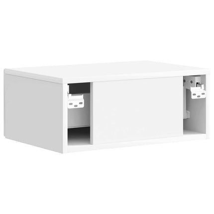 Nattduksbord med låda 2 pcs Vit högglans 49 x 34,5 x 20 cm