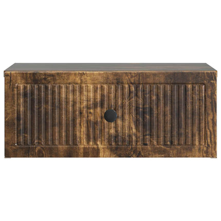 Nattduksbord med låda Rökt ek 49 x 34,5 x 20 cm Konstruerat trä