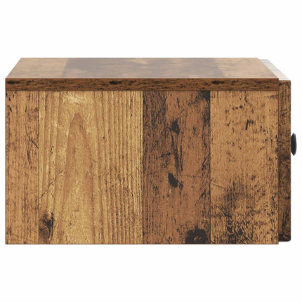 Nattduksbord med låda 2 pcs Gammalt trä 49 x 34,5 x 20 cm